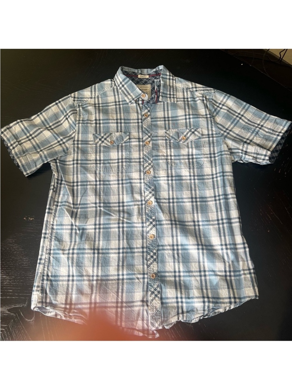✅ Alexander Julian Light Blue and White Plaid Shirt